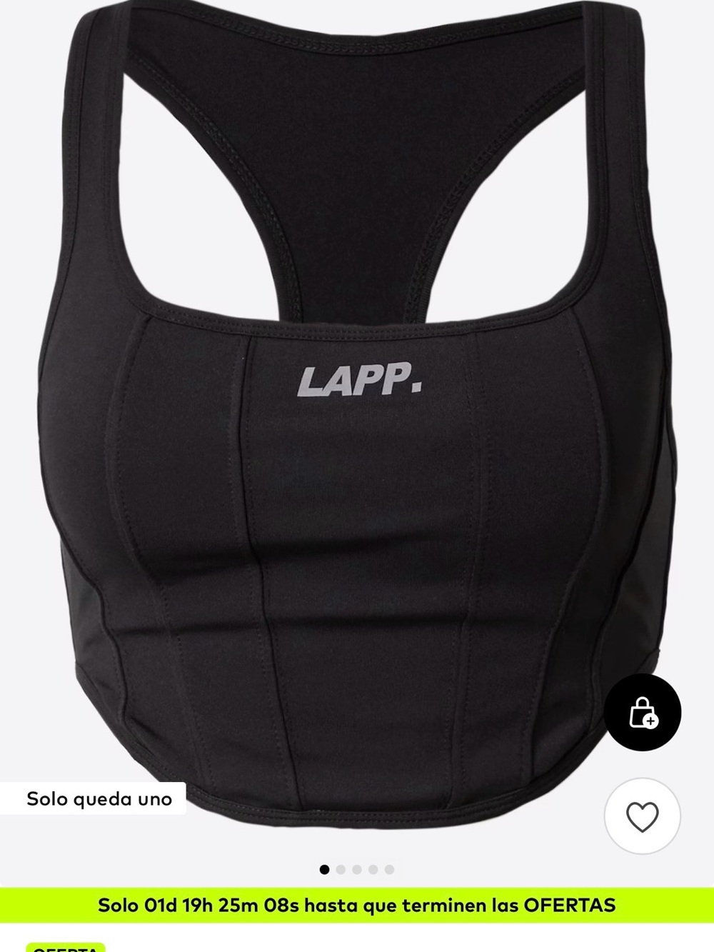 Black Racerback Corset Tank - Picture 3 of 3